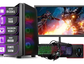 Pc Gamer Completo Mancer, Amd Ryzen 5, 16gb Ddr4, Ssd 480gb